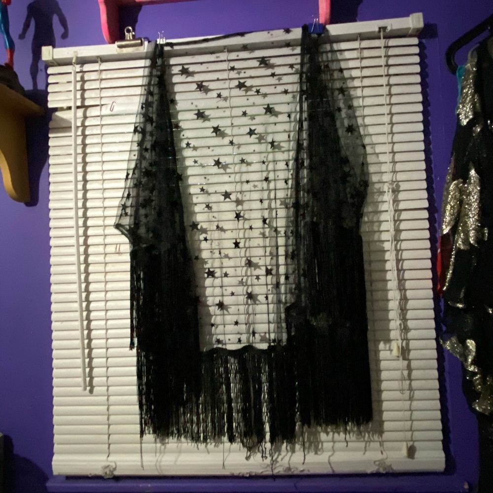 SHEIN star fringe kimono